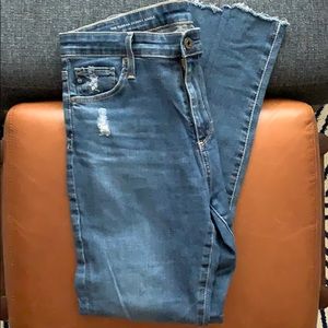 AG The Farrah Skinny Ankle in Interim Destroyed